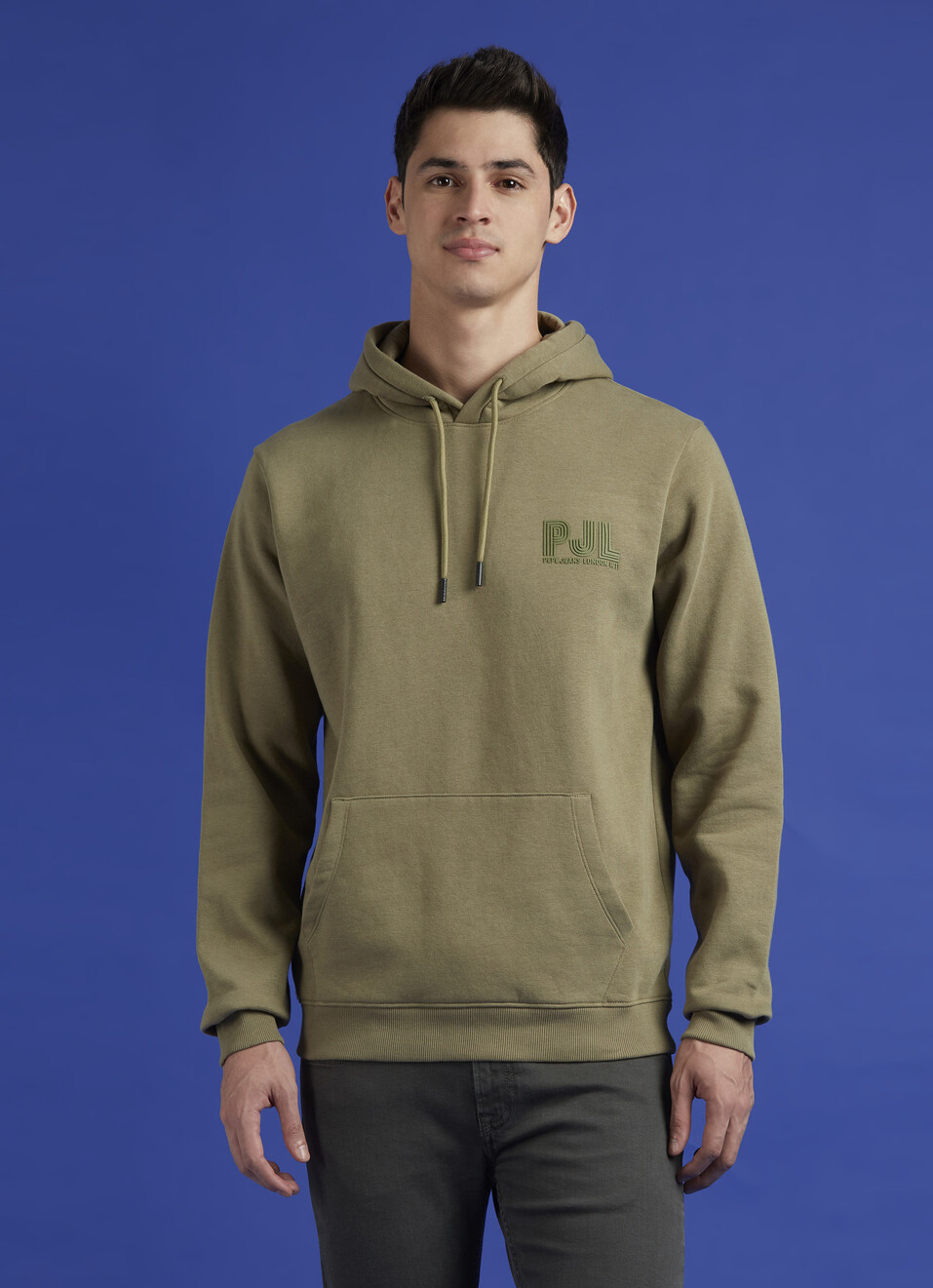 Green Full Sleeve Hooded Sweatshirt, , large image number 1