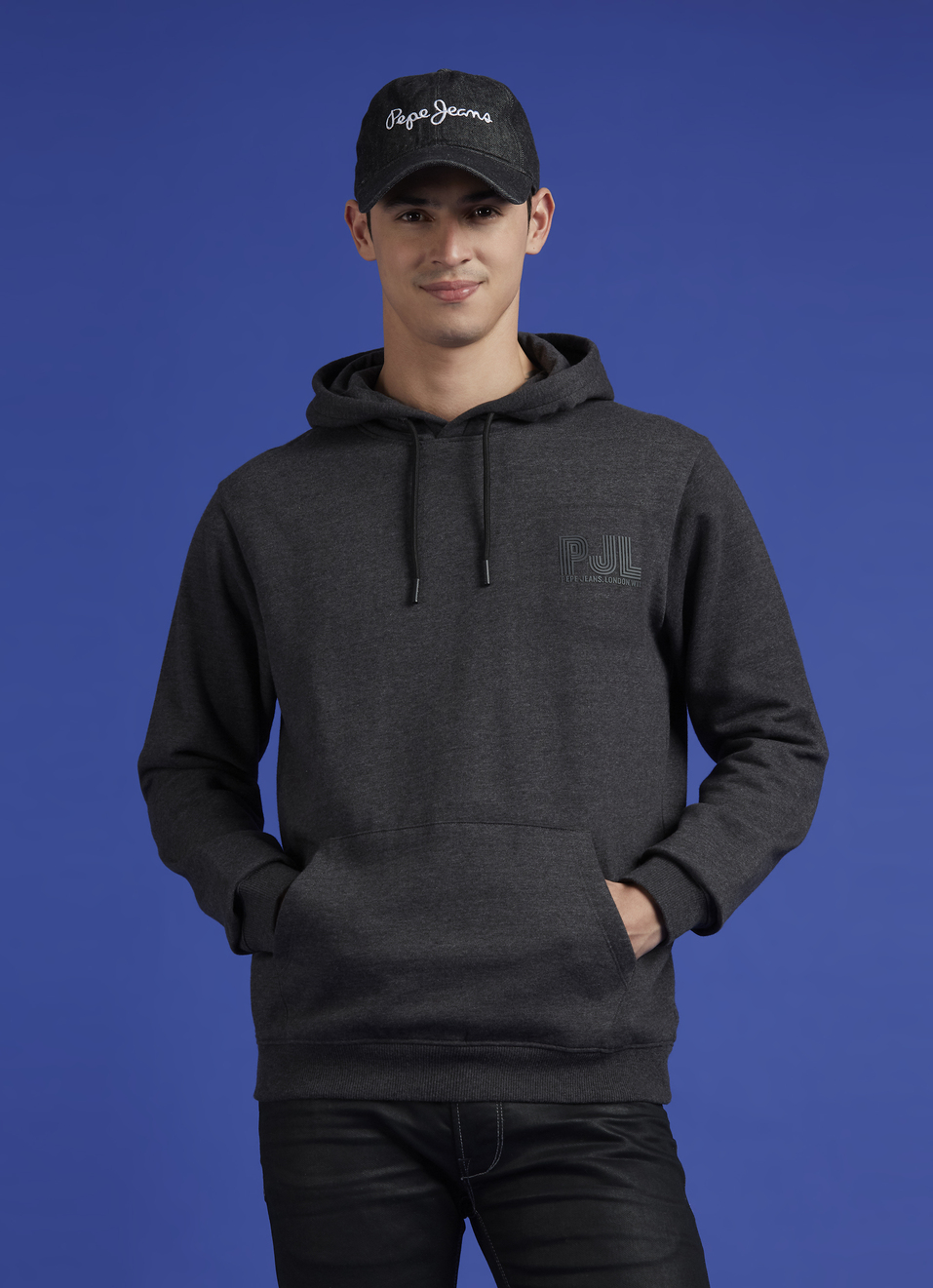 Grey Full Sleeve Hooded Sweatshirt