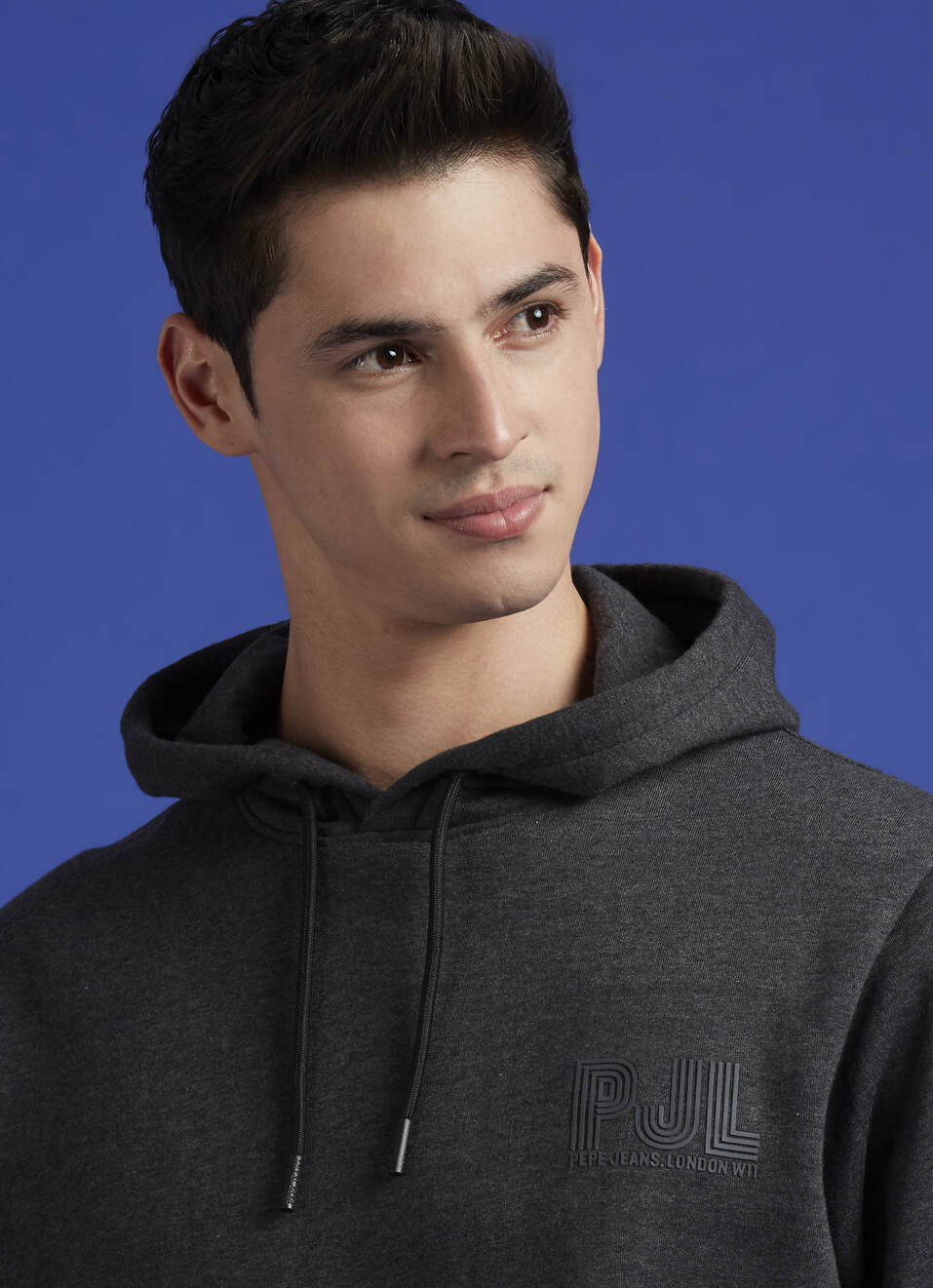 Grey Full Sleeve Hooded Sweatshirt, , large image number 4