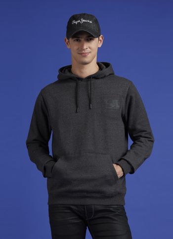 Grey Full Sleeve Hooded Sweatshirt