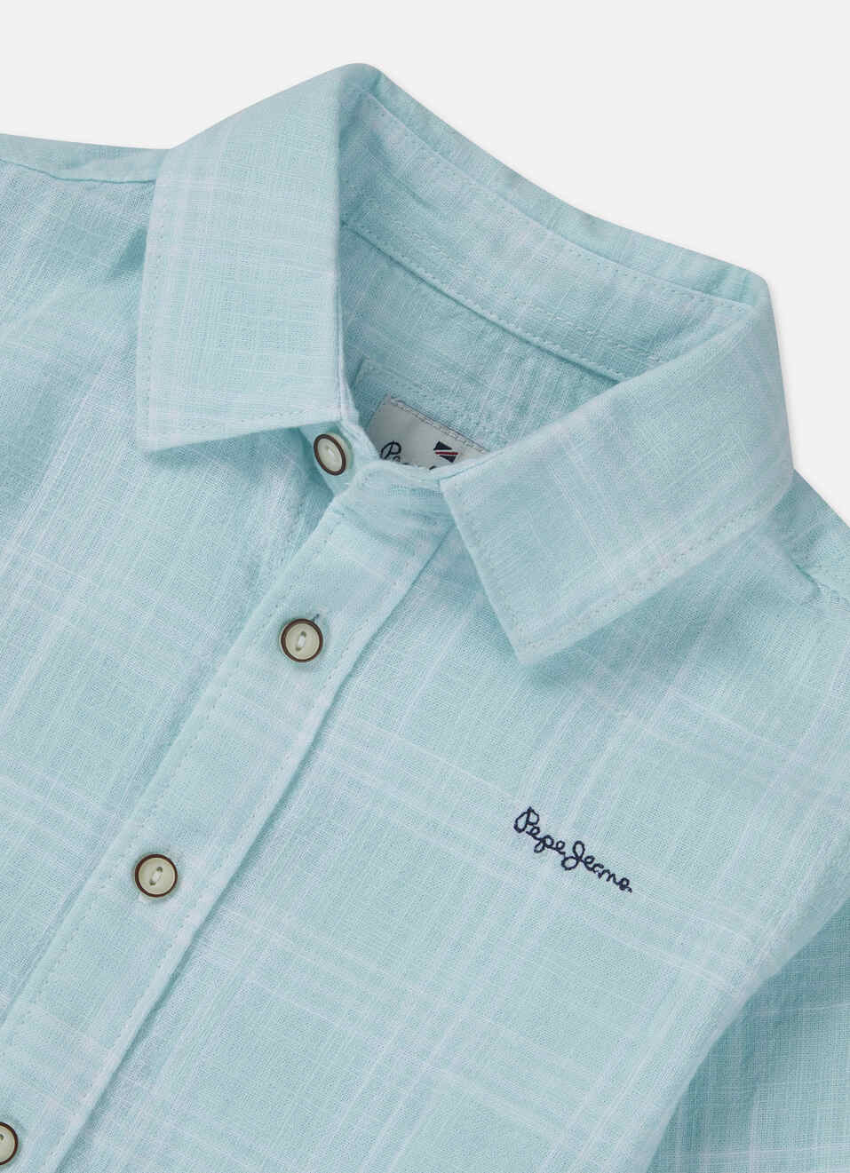 Boys Blue Check Full Sleeve Shirt, , large image number 2