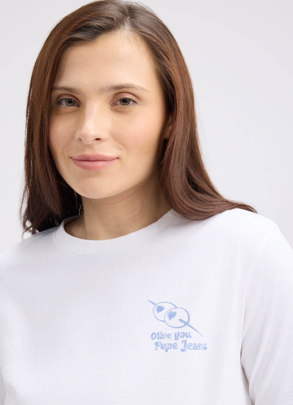 Women White Back Print Short Sleeve T-shirt, , large image number 4