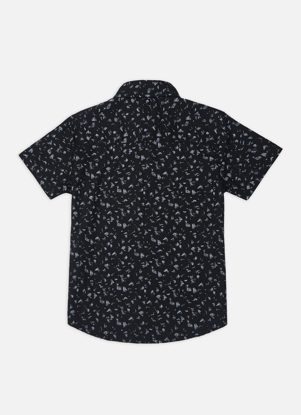 Boys Black All Over Abstract Print Short Sleeve Shirt, , large image number 1