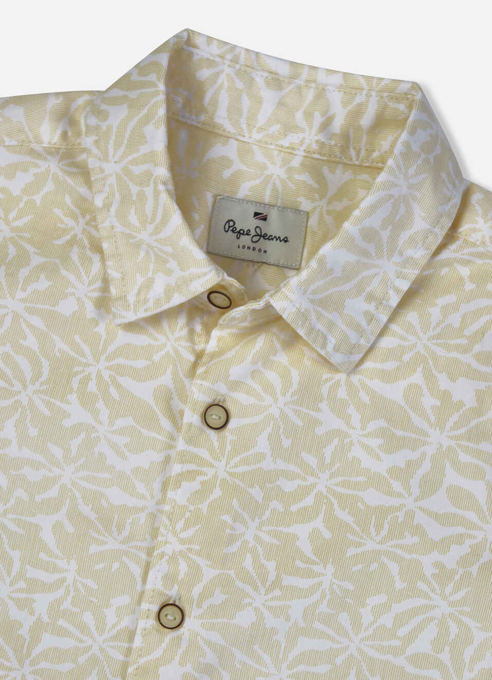 Boys Yellow All Over Print Short Sleeve Shirt, , large image number 2