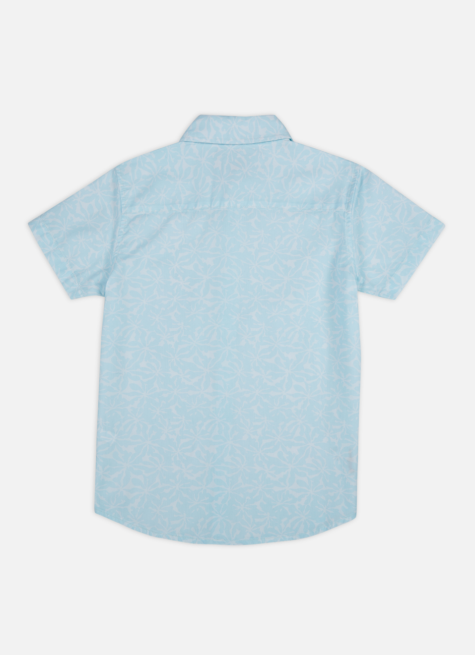 Boys Blue All Over Print Short Sleeve Shirt, , large image number 1