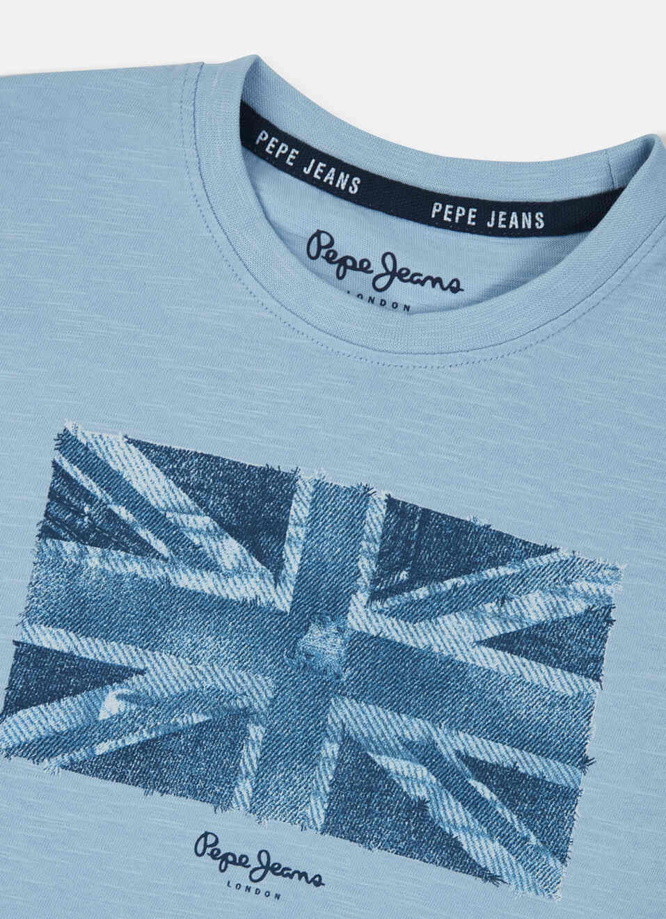 Boys Blue Union Jack Print Short Sleeve T-shirt, , large image number 2