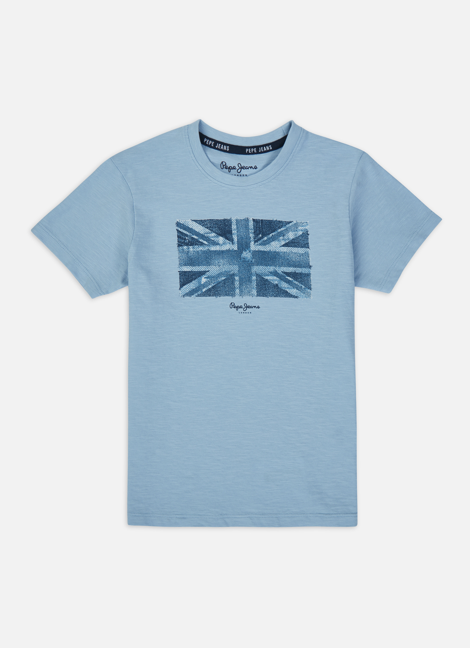 Boys Blue Union Jack Print Short Sleeve T-shirt, , large image number 0