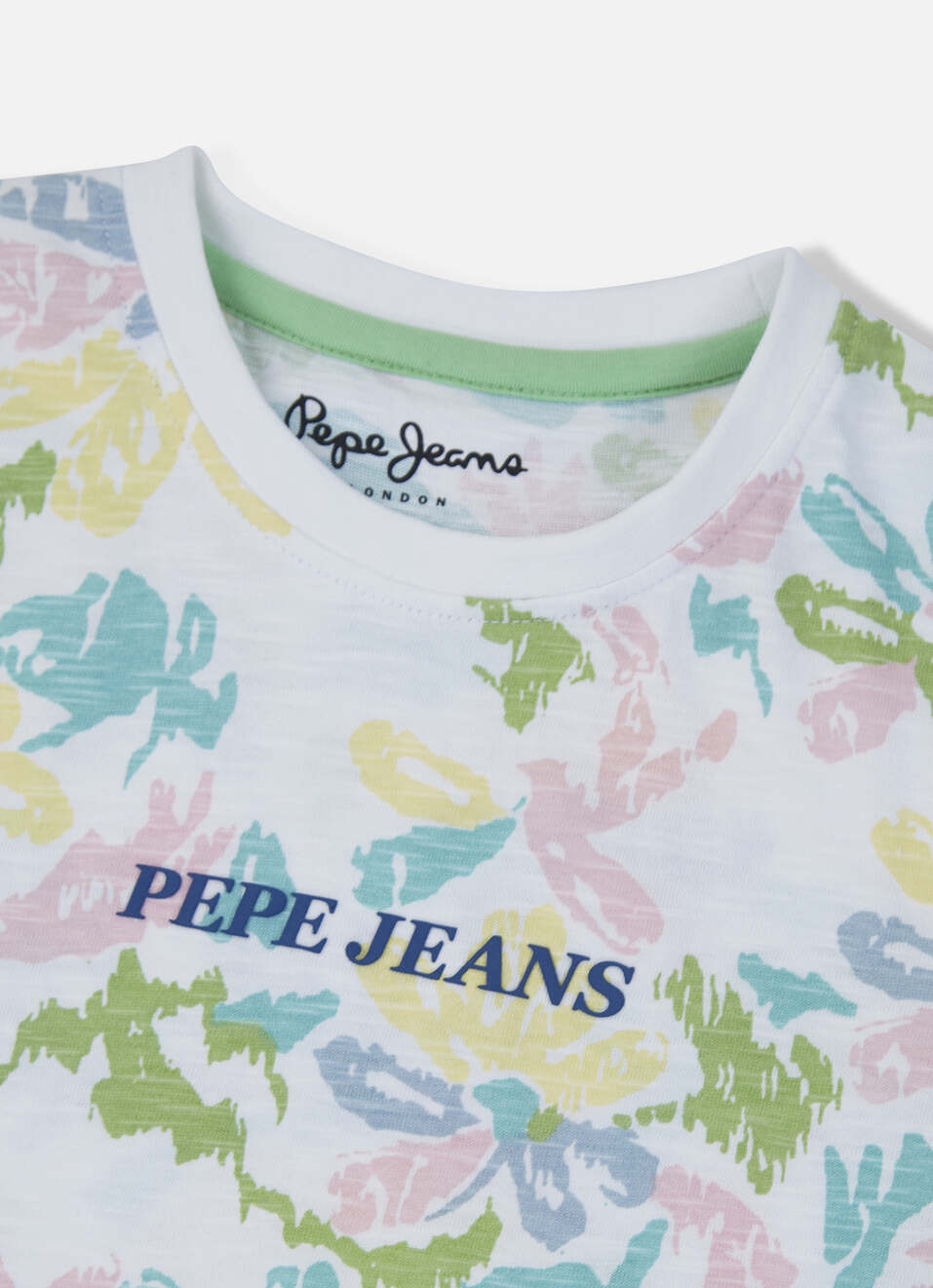 Boys White All Over Floral Short Sleeve T-shirt, , large image number 2