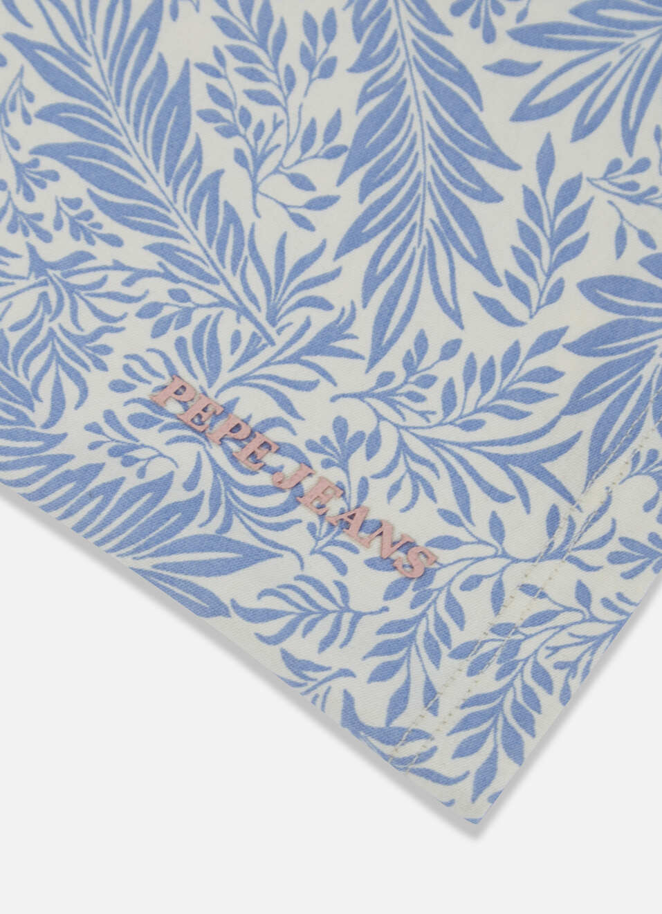 Boys Light Indigo All Over Leaf Print Short Sleeve T-shirt, , large image number 3