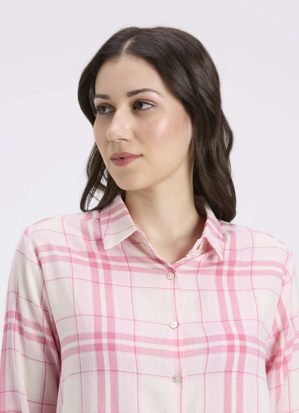 Women Fuchsia Check Full Sleeve Shirt, , large image number 4