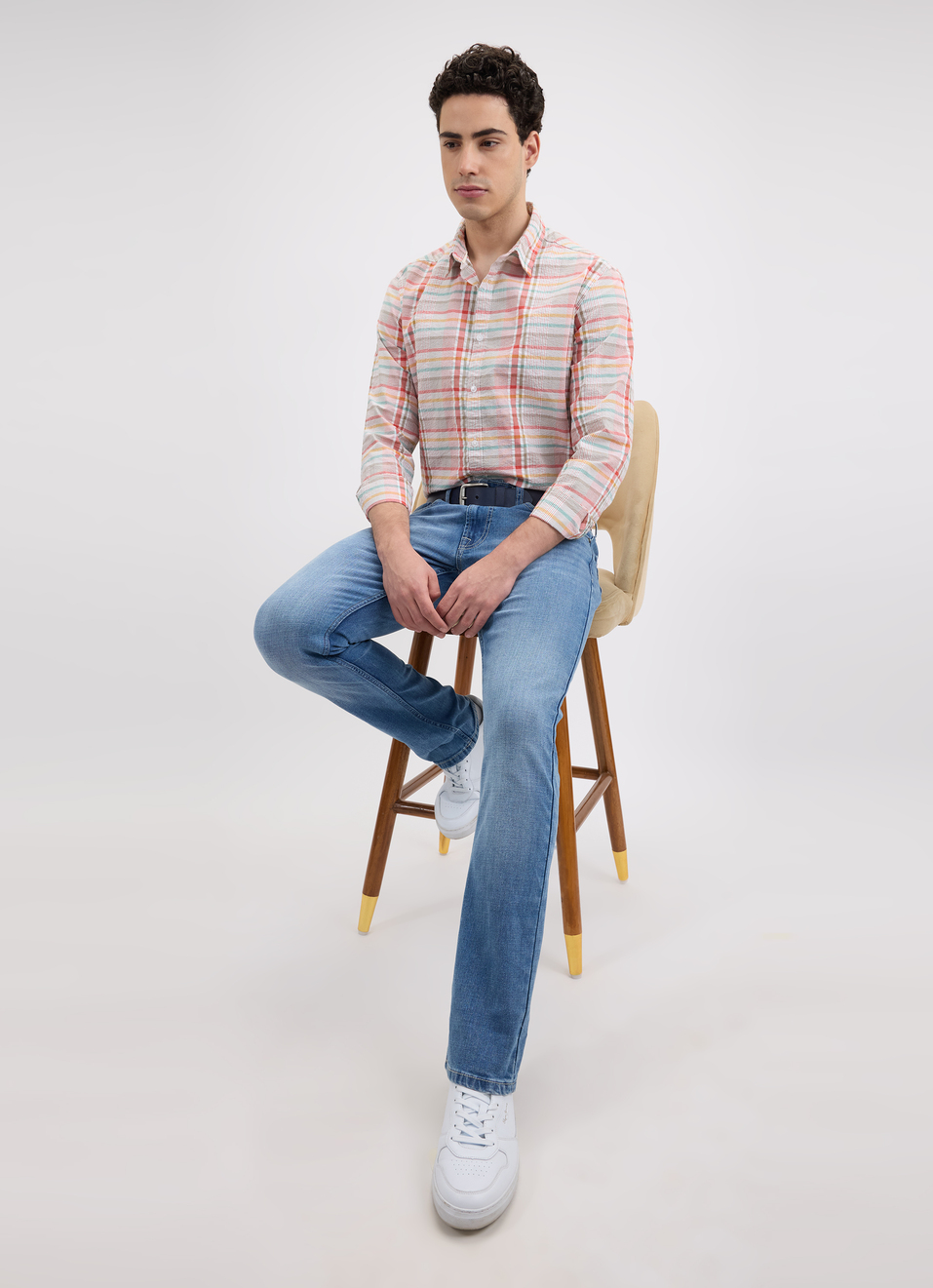 Men Red Check Full Sleeve Shirt, , large image number 6