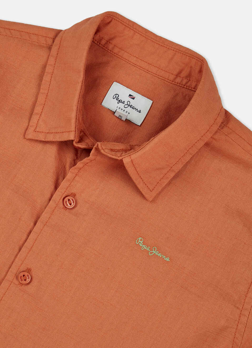 Boys Orange Short Sleeve Oversized Shirt, , large image number 2
