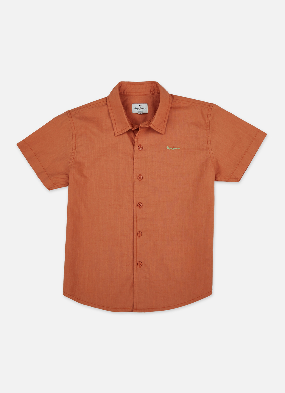Boys Orange Short Sleeve Oversized Shirt, , large image number 0