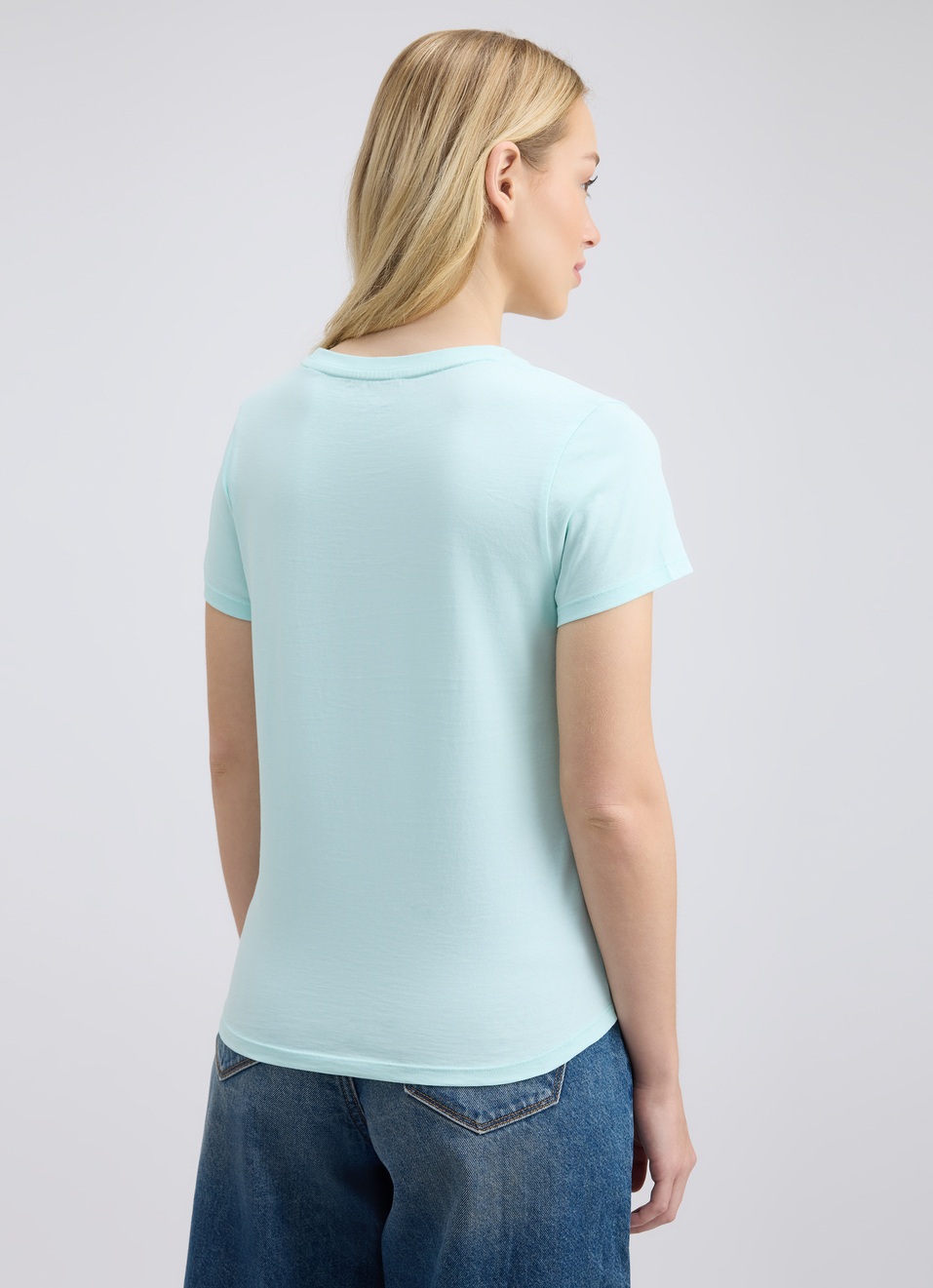 Women Blue Graphic Print Short Sleeve T-shirt, , large image number 2