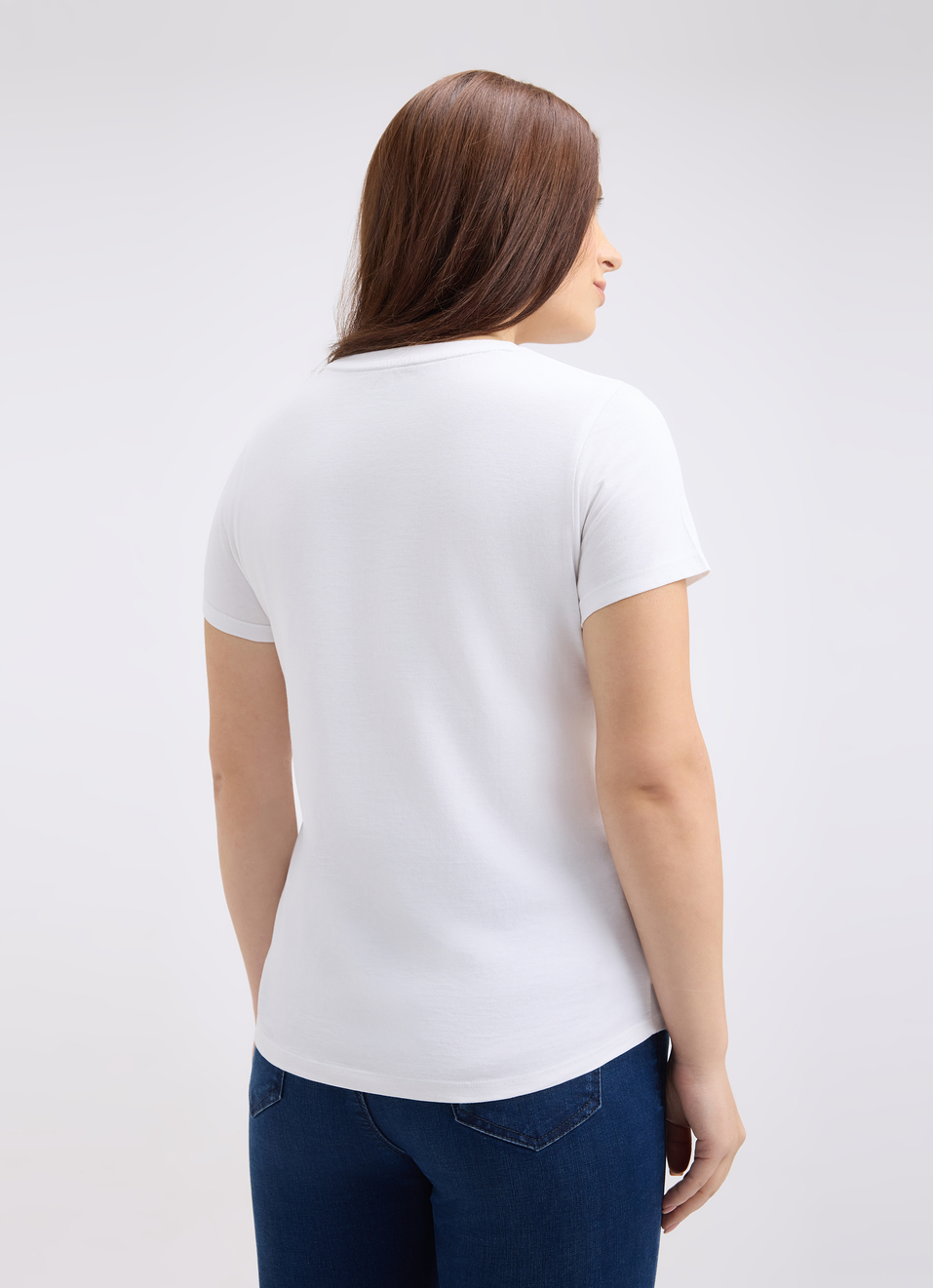 Women White Graphic Print Short Sleeve T-shirt, , large image number 2