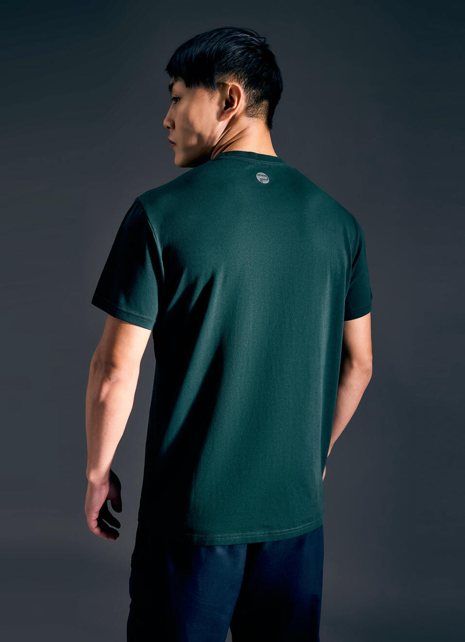 Men Green Abstract Print Short Sleeve Stretch T-shirt, , large image number 2