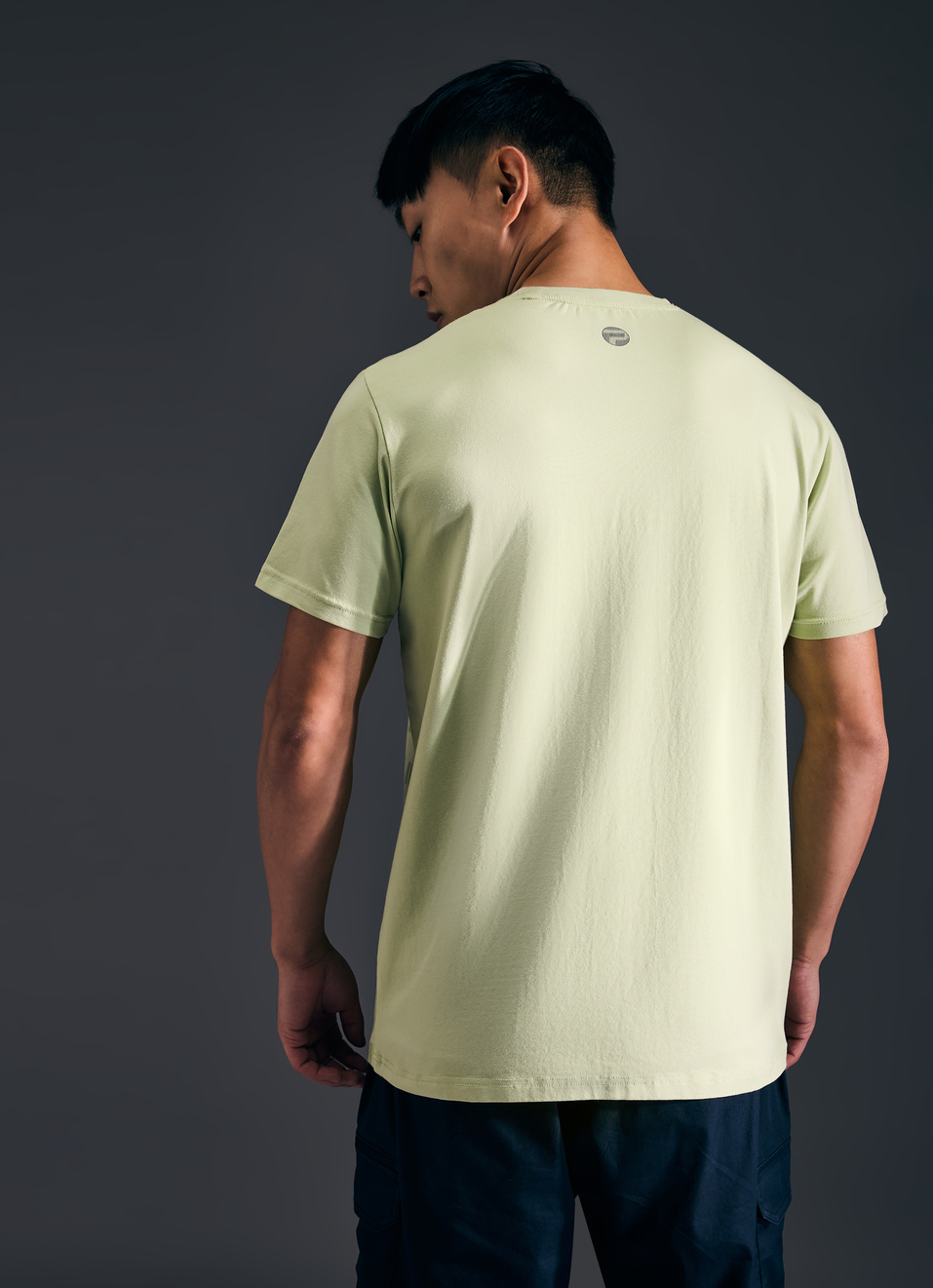 Men Green Abstract Print Short Sleeve Stretch T-shirt, , large image number 2