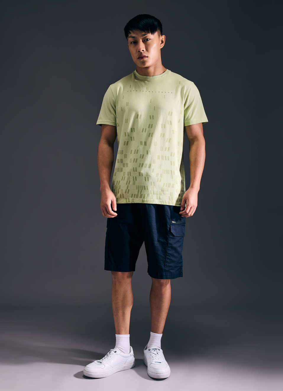 Men Green Abstract Print Short Sleeve Stretch T-shirt, , large image number 6