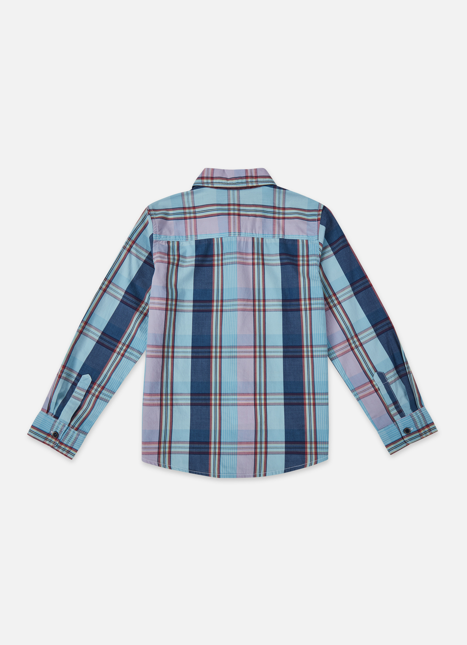 Boys Blue Check Full Sleeve Shirt, , large image number 1