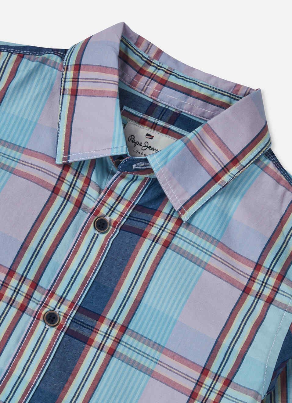 Boys Blue Check Full Sleeve Shirt, , large image number 2