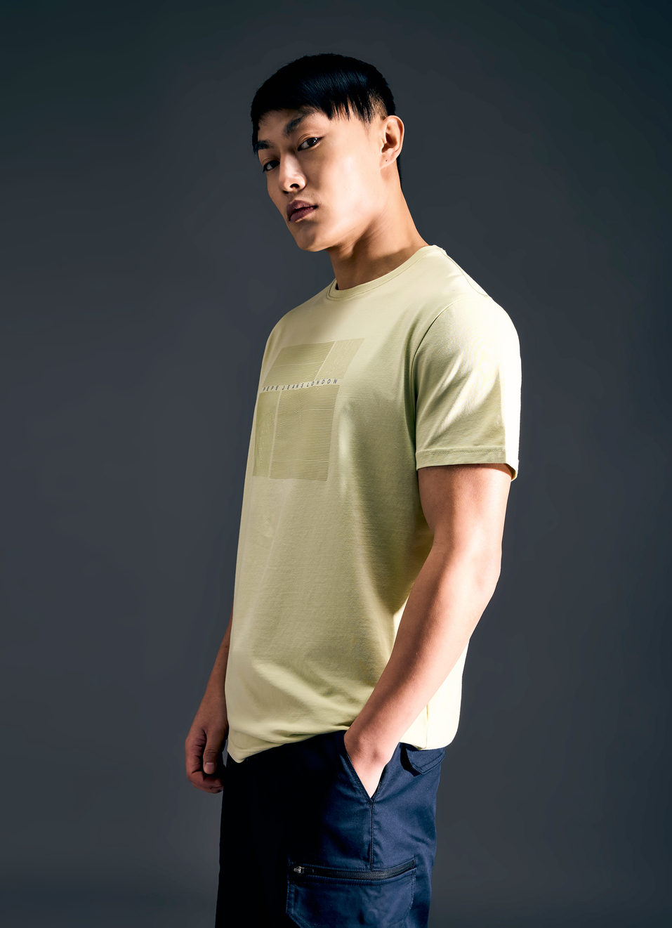 Men Green Abstract Print Short Sleeve Stretch T-shirt, , large image number 3