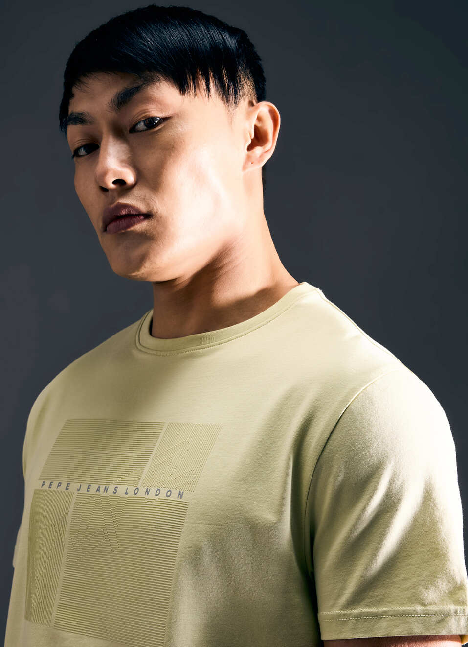 Men Green Abstract Print Short Sleeve Stretch T-shirt, , large image number 4