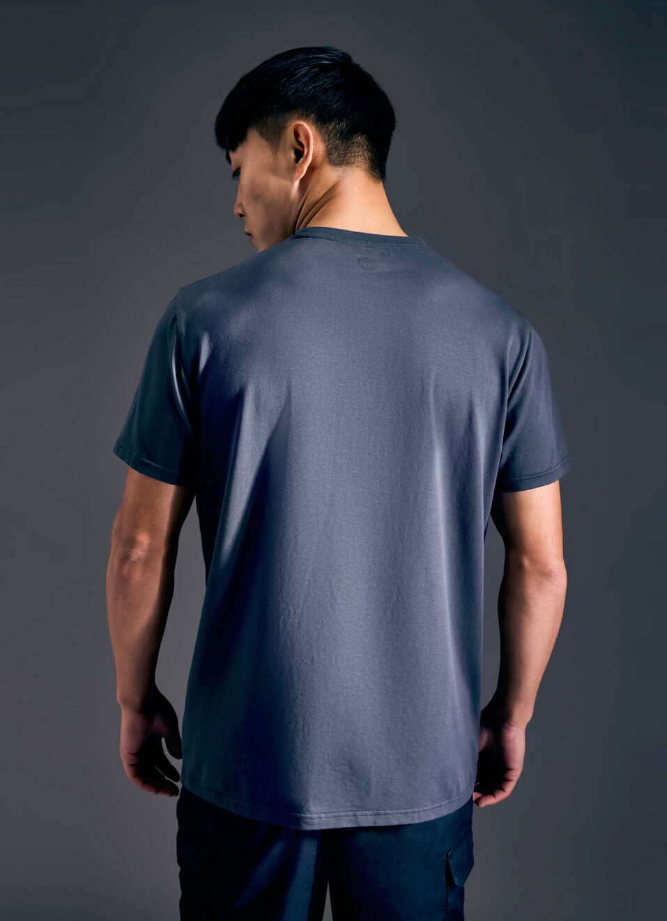 Men Grey Geometric Print Short Sleeve T-shirt, , large image number 2