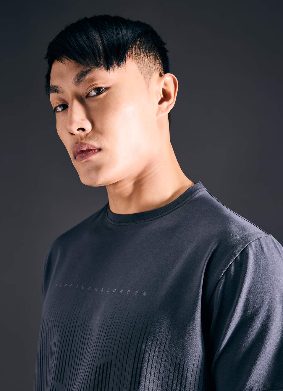 Men Grey Geometric Print Short Sleeve T-shirt, , large image number 4