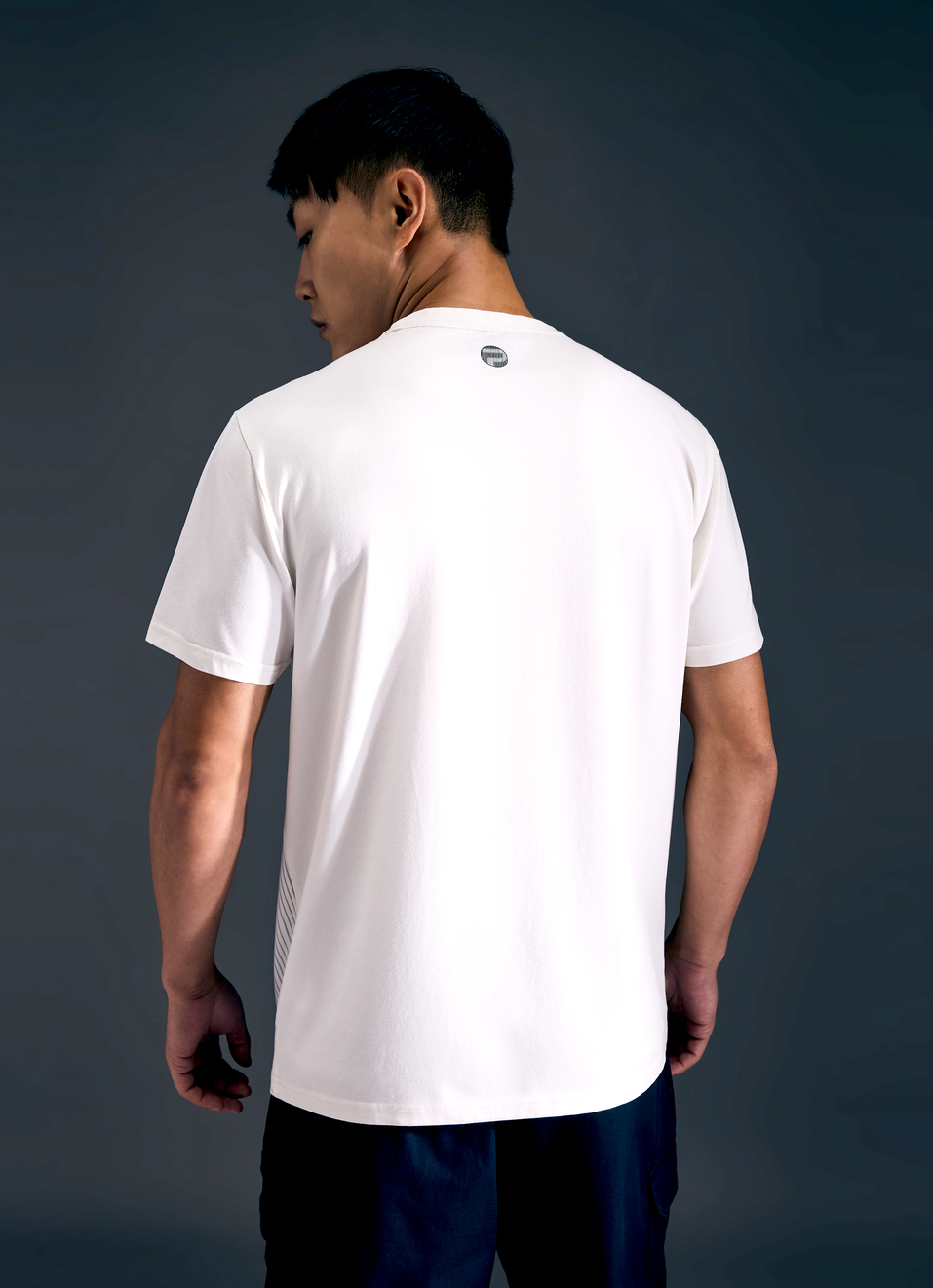Men Ecru Geometric Print Short Sleeve T-shirt, , large image number 2