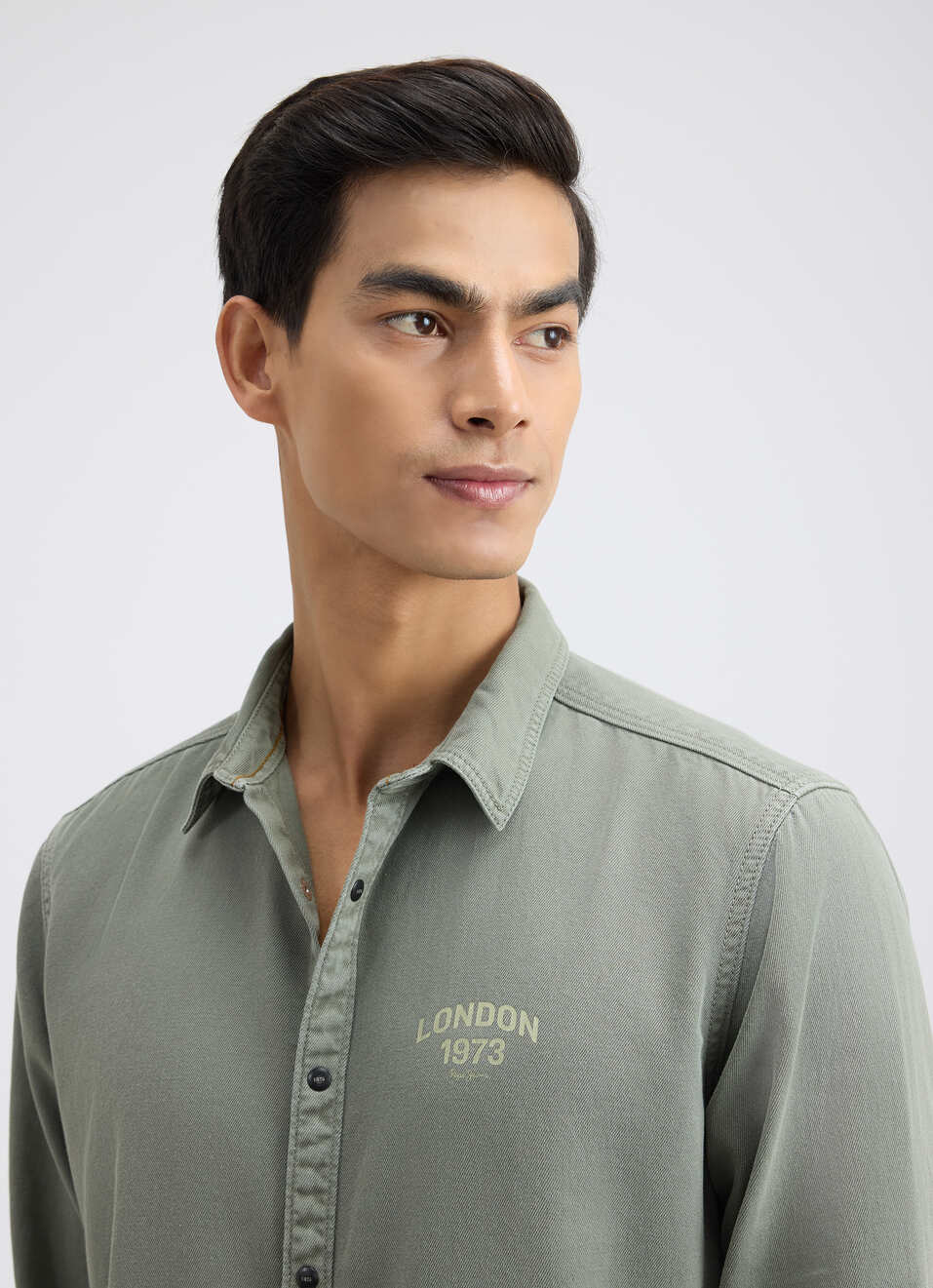 Men Green Over Dyed Full Sleeve Shirt, , large image number 4