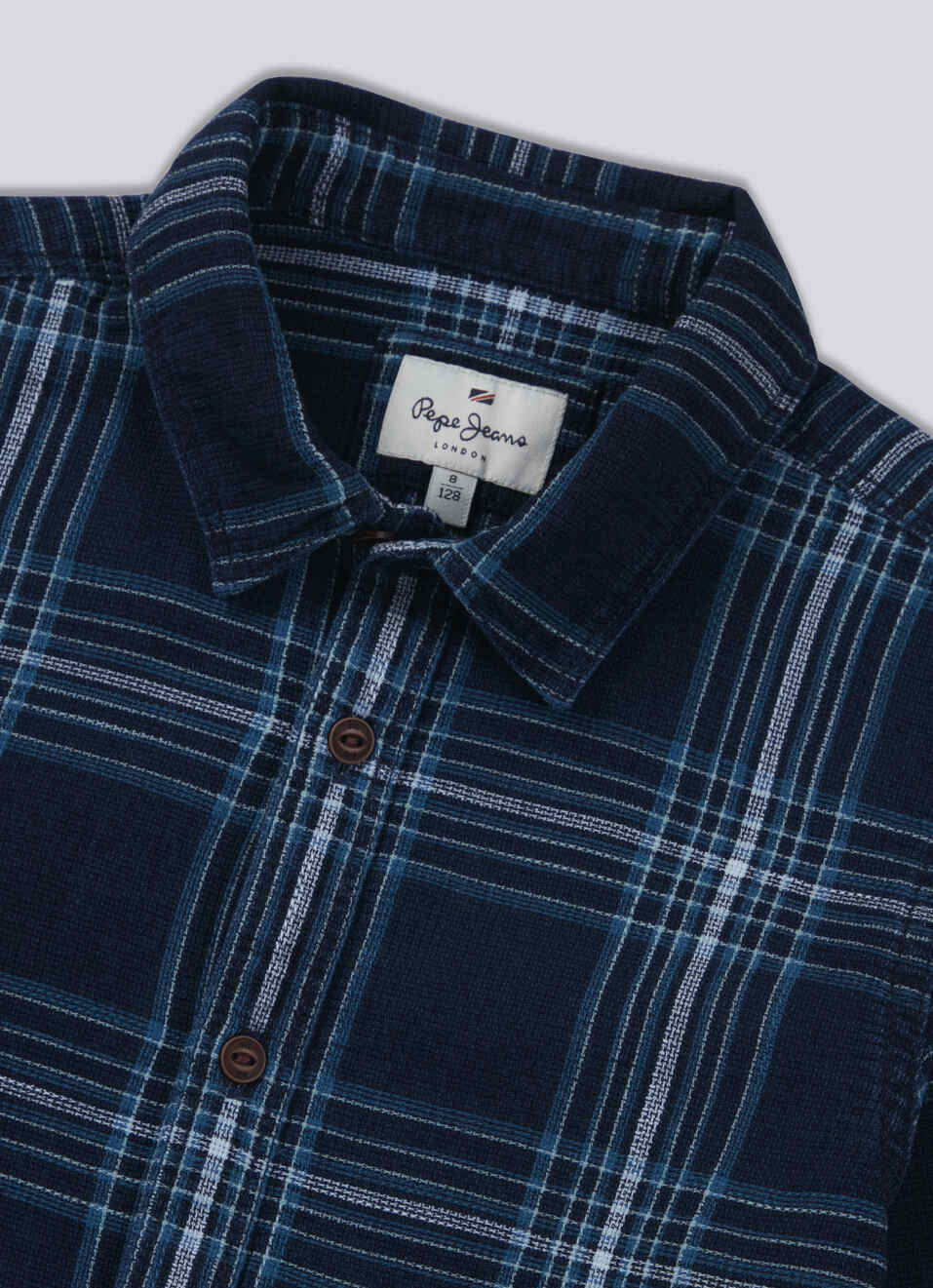 Boys Indigo Check Full Sleeve Shirt, , large image number 2