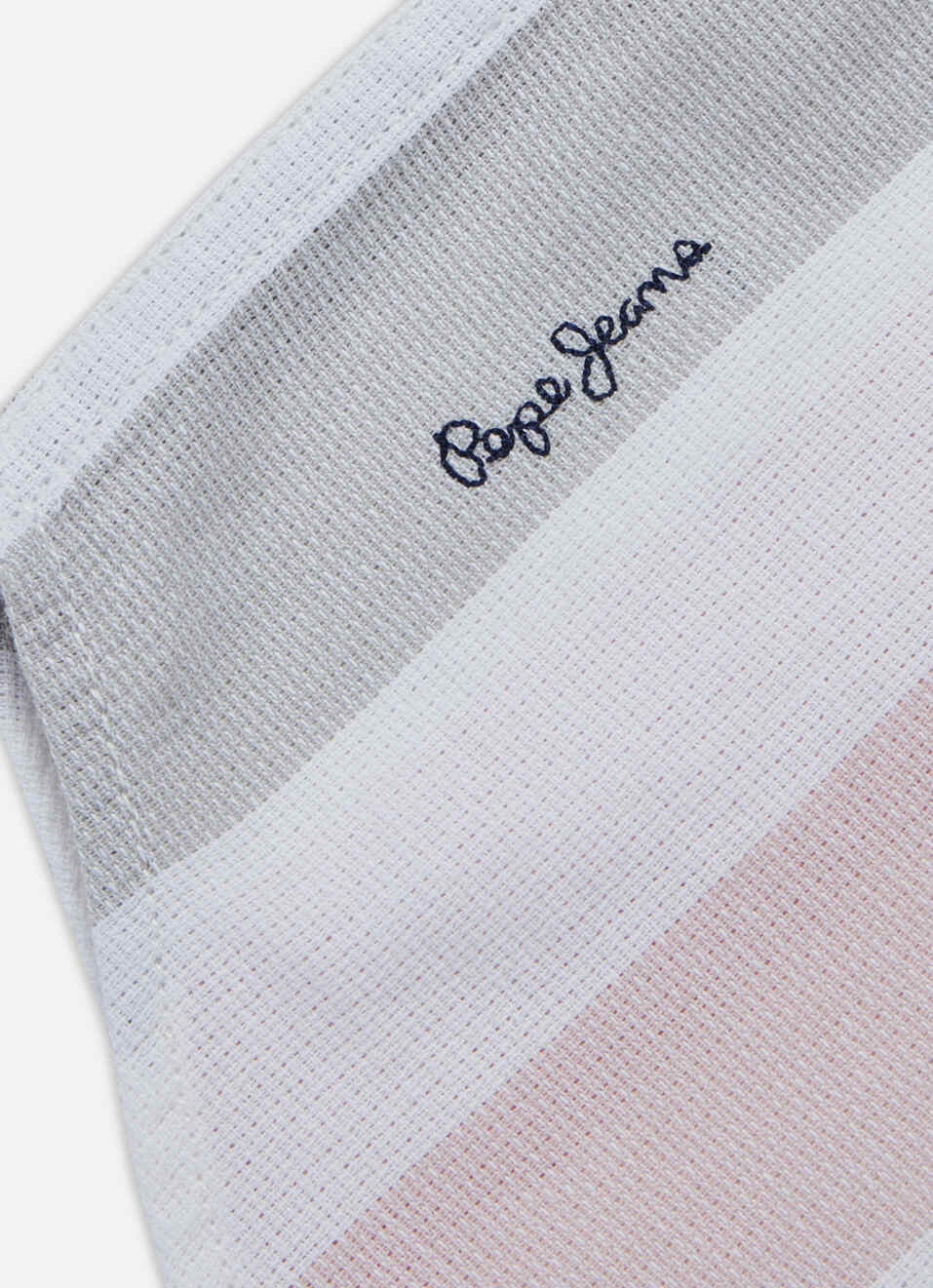 Boys Peach Vertical Stripe Full Sleeve Shirt, , large image number 3