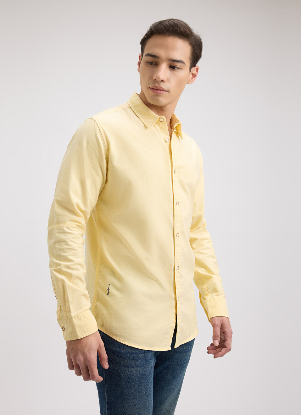 Men Yellow Full Sleeve Shirt, , large image number 3