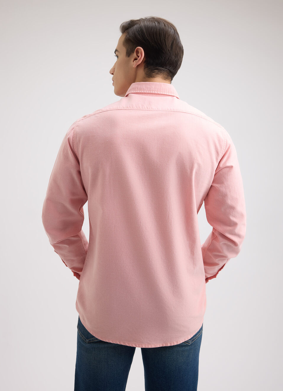 Men Peach Full Sleeve Shirt, , large image number 2