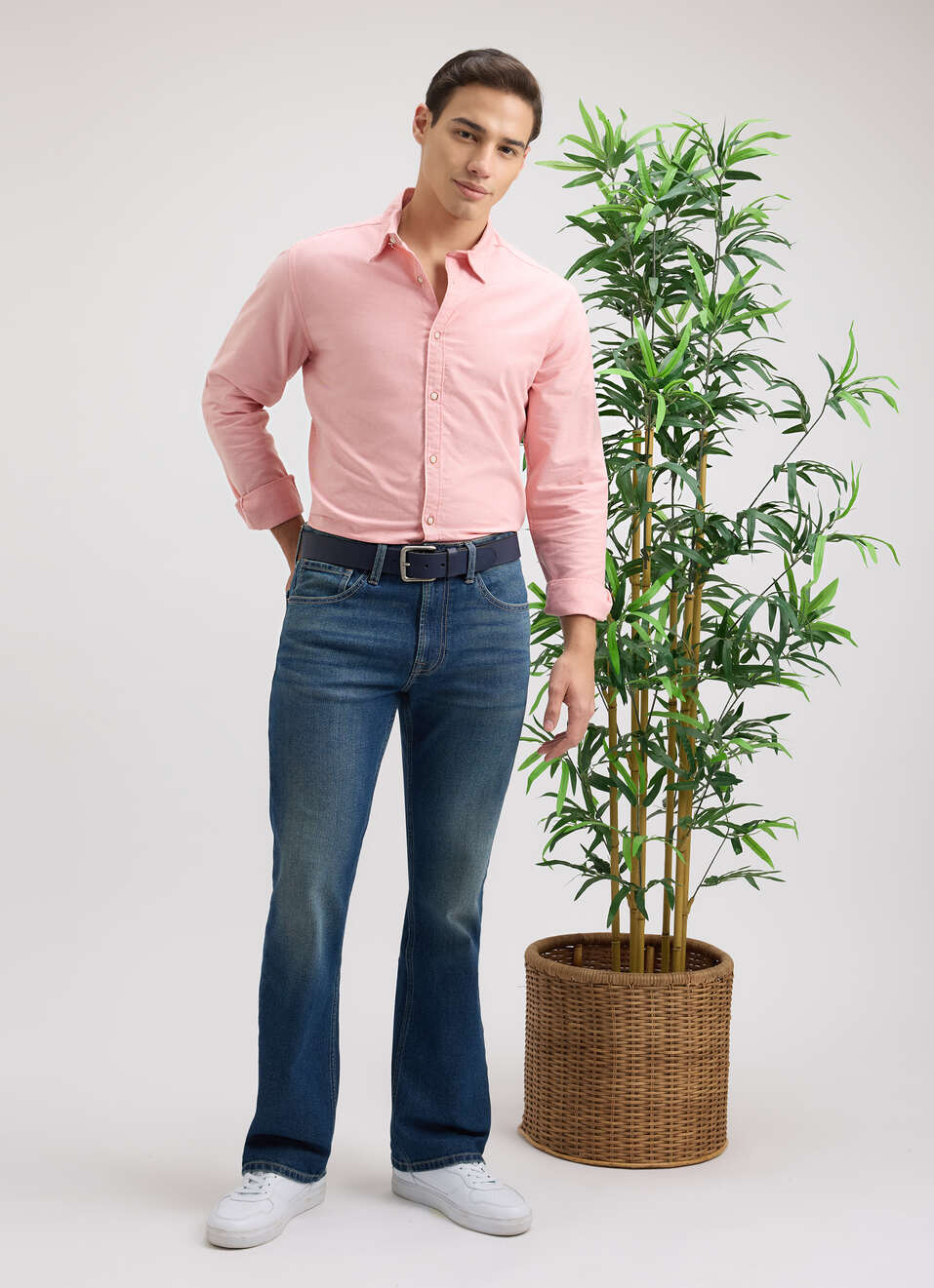 Men Peach Full Sleeve Shirt, , large image number 5