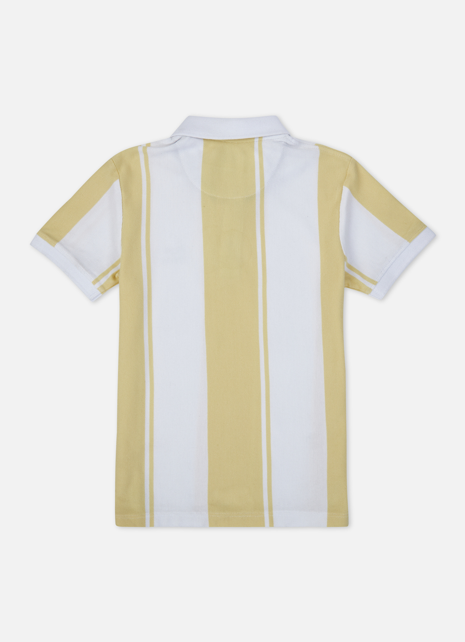 Boys Yellow Engineered Vertical Stripe Polo, , large image number 1