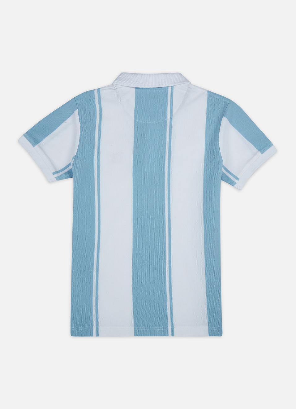 Boys Blue Engineered Vertical Stripe Polo, , large image number 1