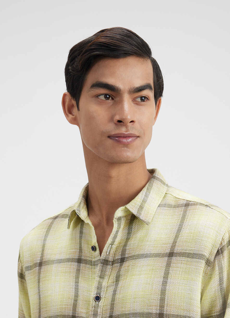 Men Green Check Full Sleeve Shirt, , large image number 4