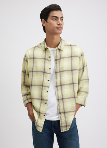 Men Green Check Full Sleeve Shirt