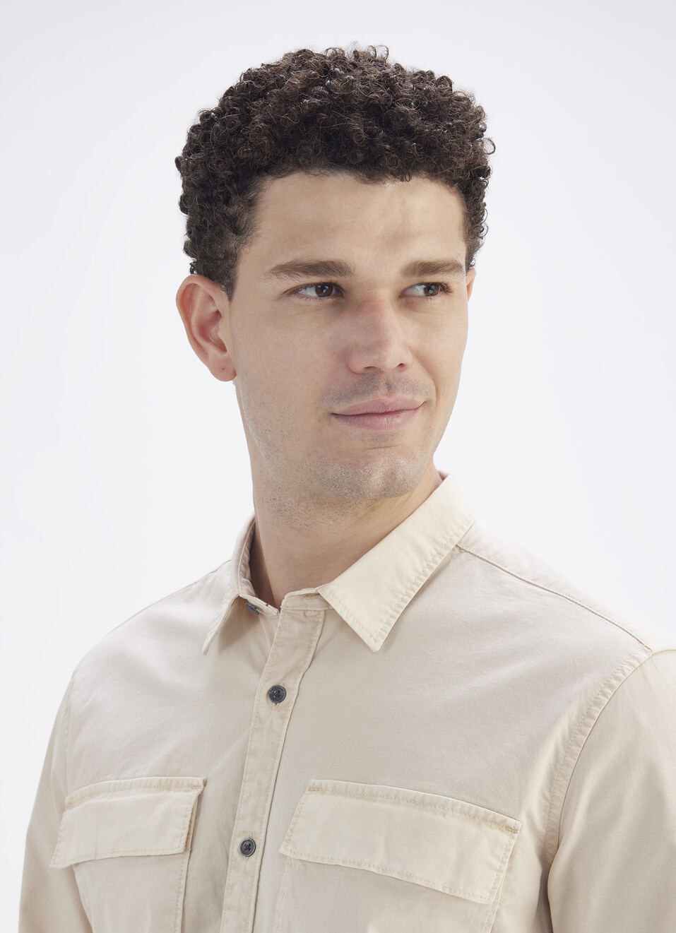 Men Blue Double Cargo Pocket Full Sleeve Shirt, , large image number 4