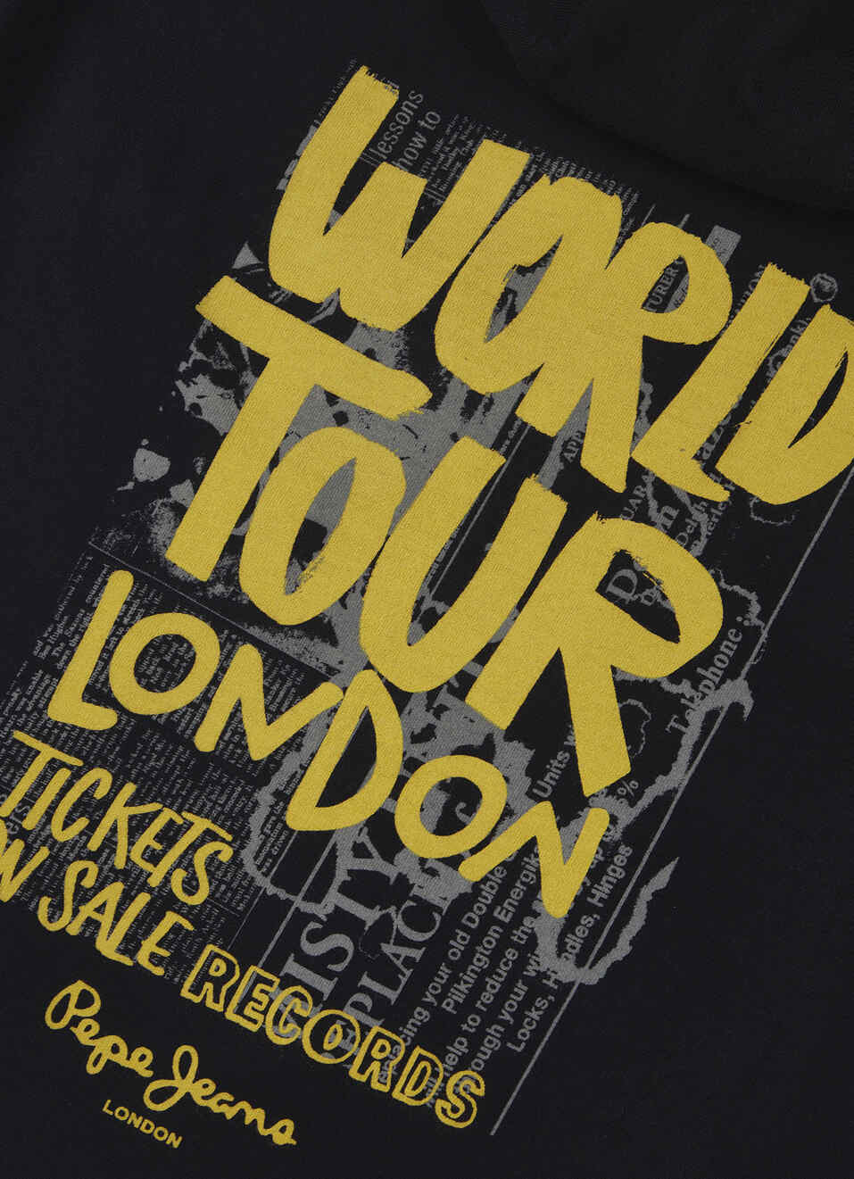 Boys Black Back Print Hooded T-shirt, , large image number 3