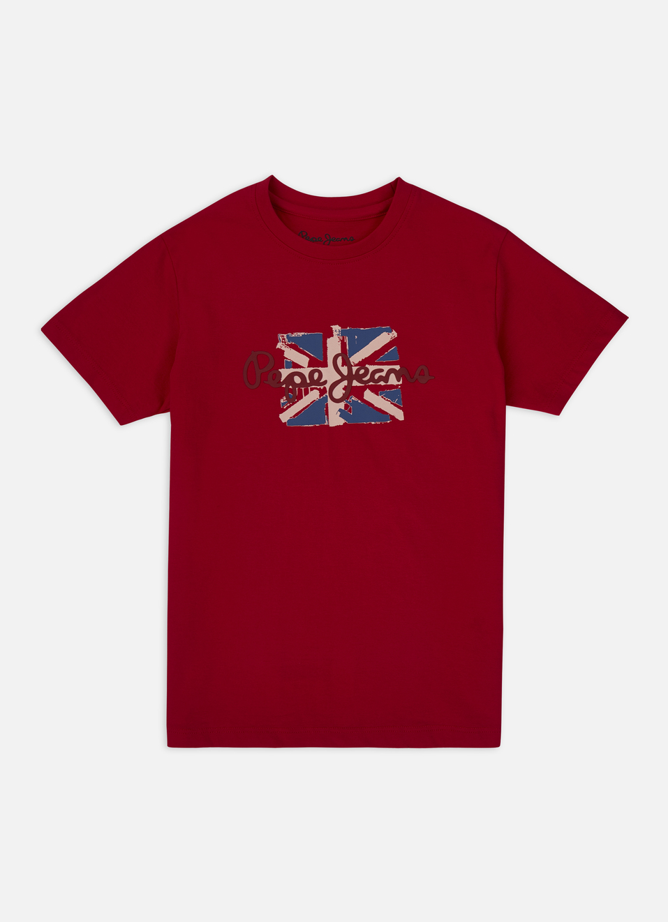 Boys Red Union Jack Print Short Sleeve T-shirt, , large image number 0