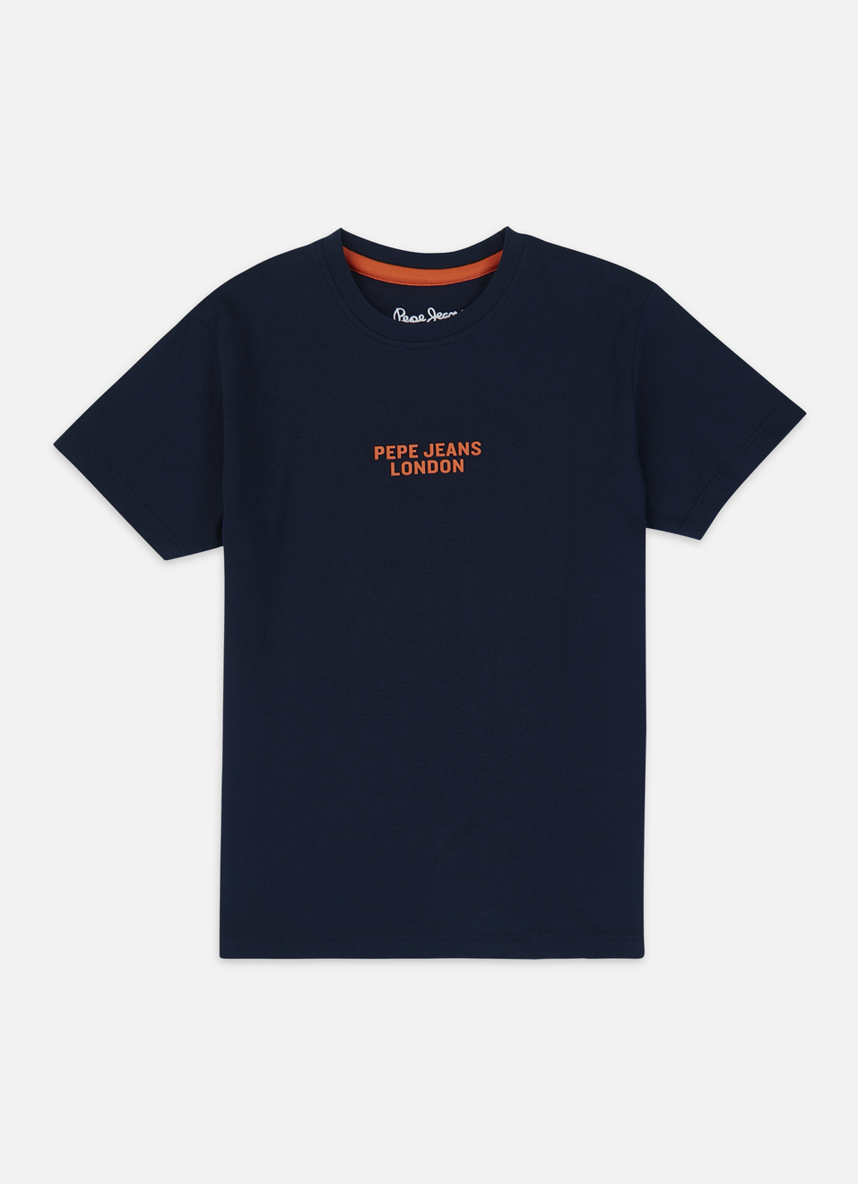 Boys Navy Back Print Short Sleeve T-shirt, , large image number 0