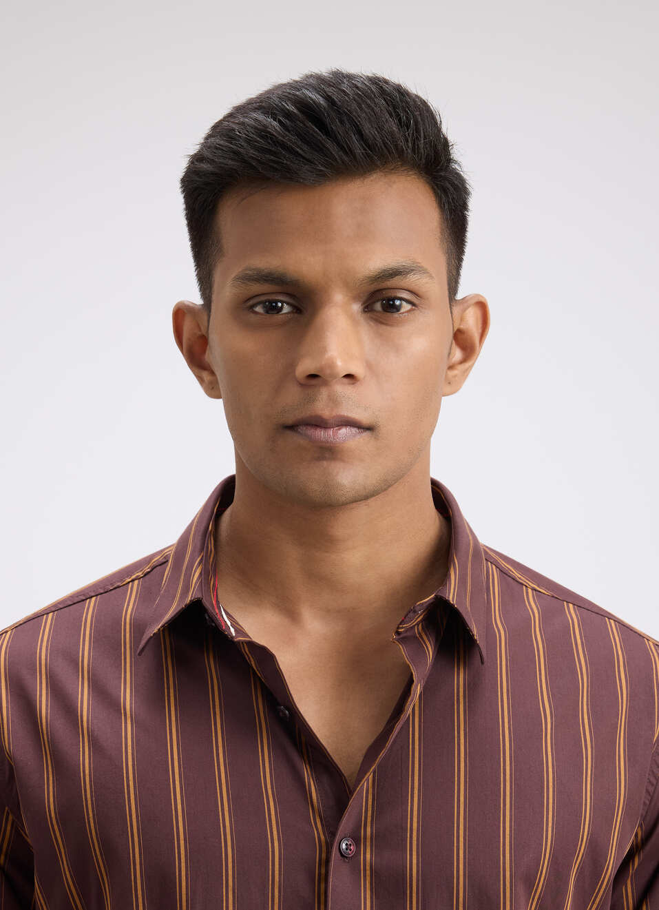 Men Brown Stripe Full Sleeve Shirt, , large image number 4
