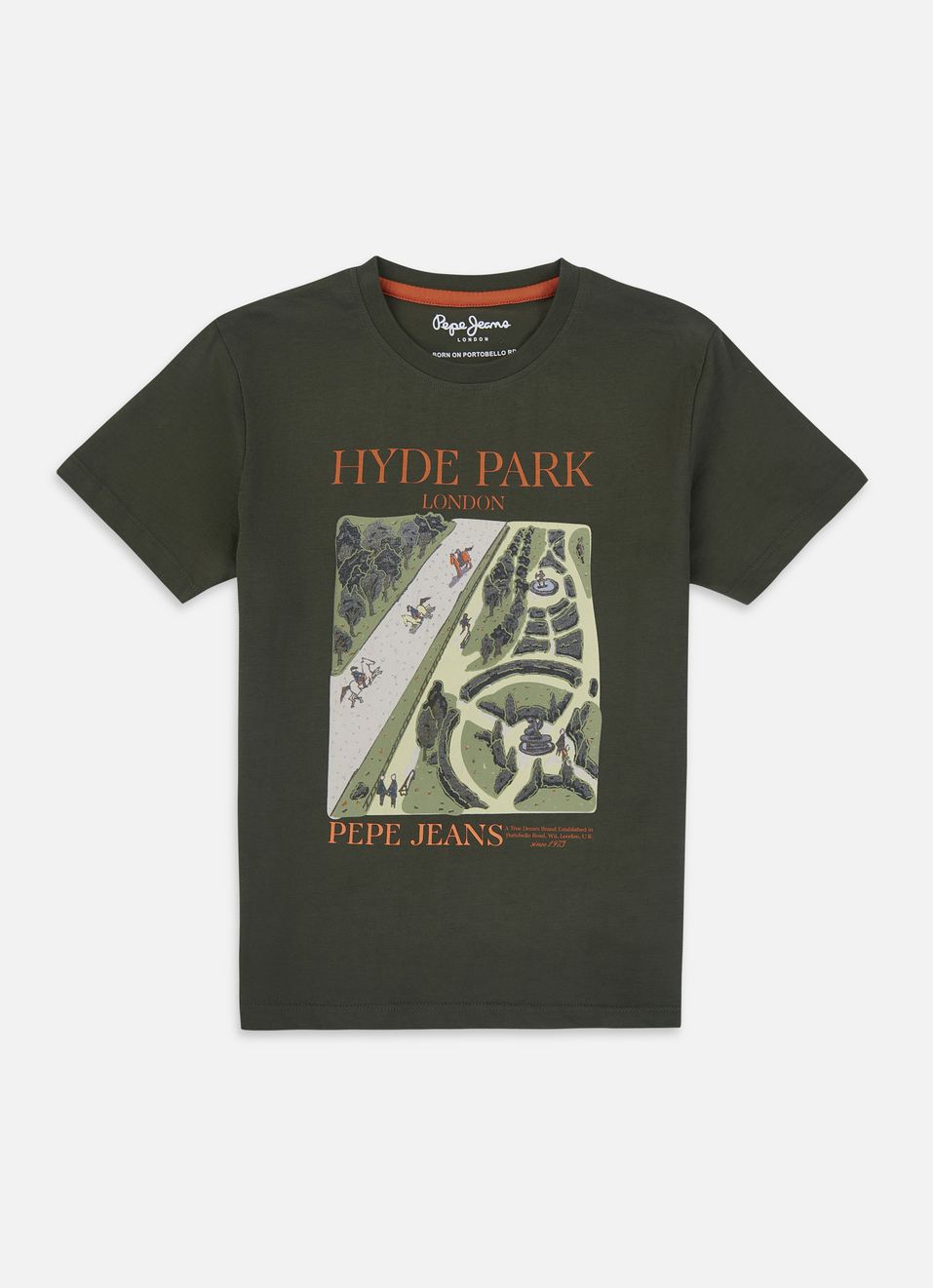 Boys Green Graphic Print Short Sleeve T-shirt, , large image number 0