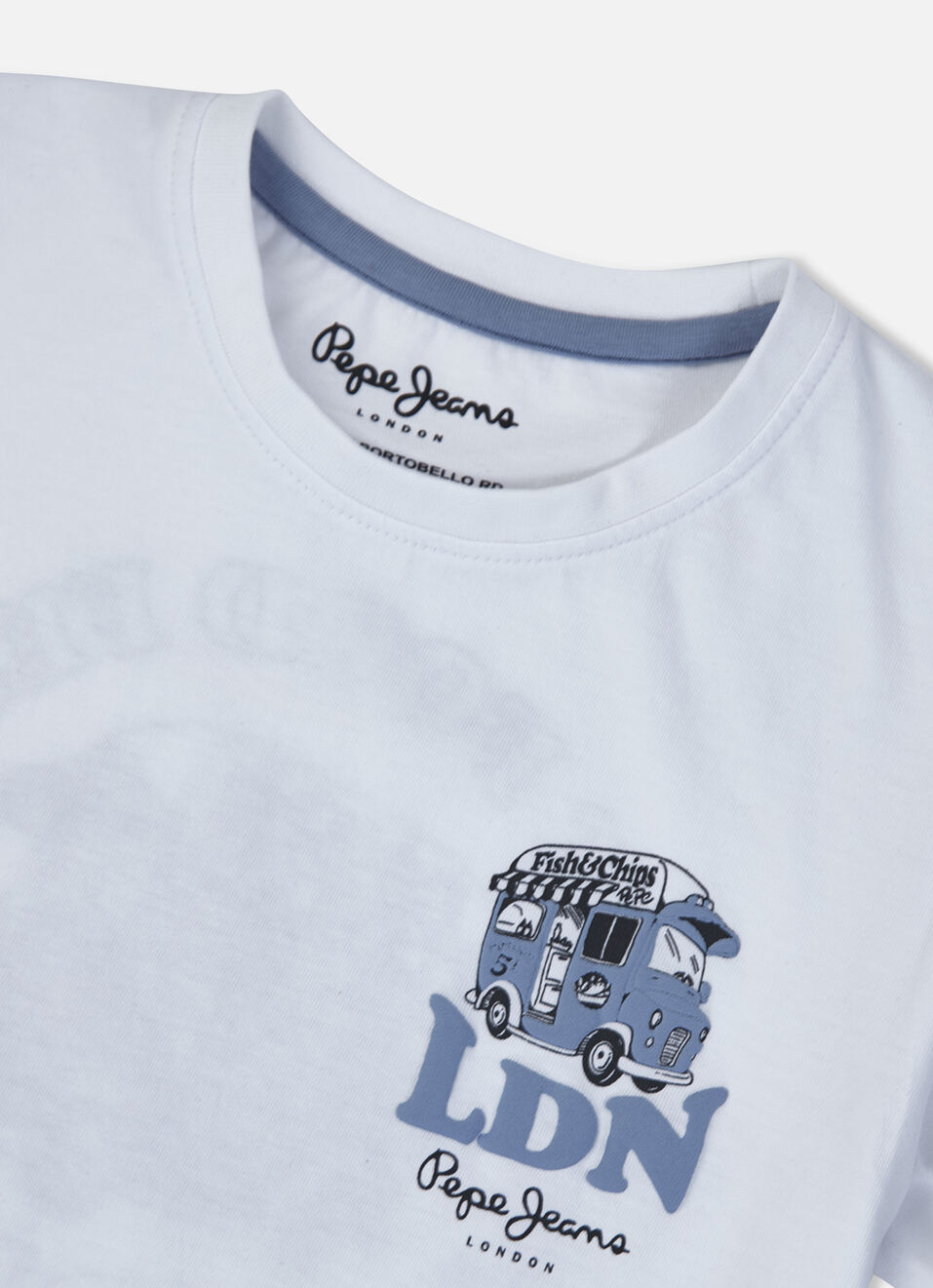 Boys White Back Print Short Sleeve T-shirt, , large image number 2