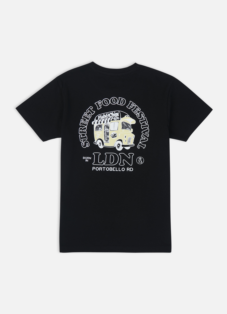 Boys Black Back Print Short Sleeve T-shirt, , large image number 1