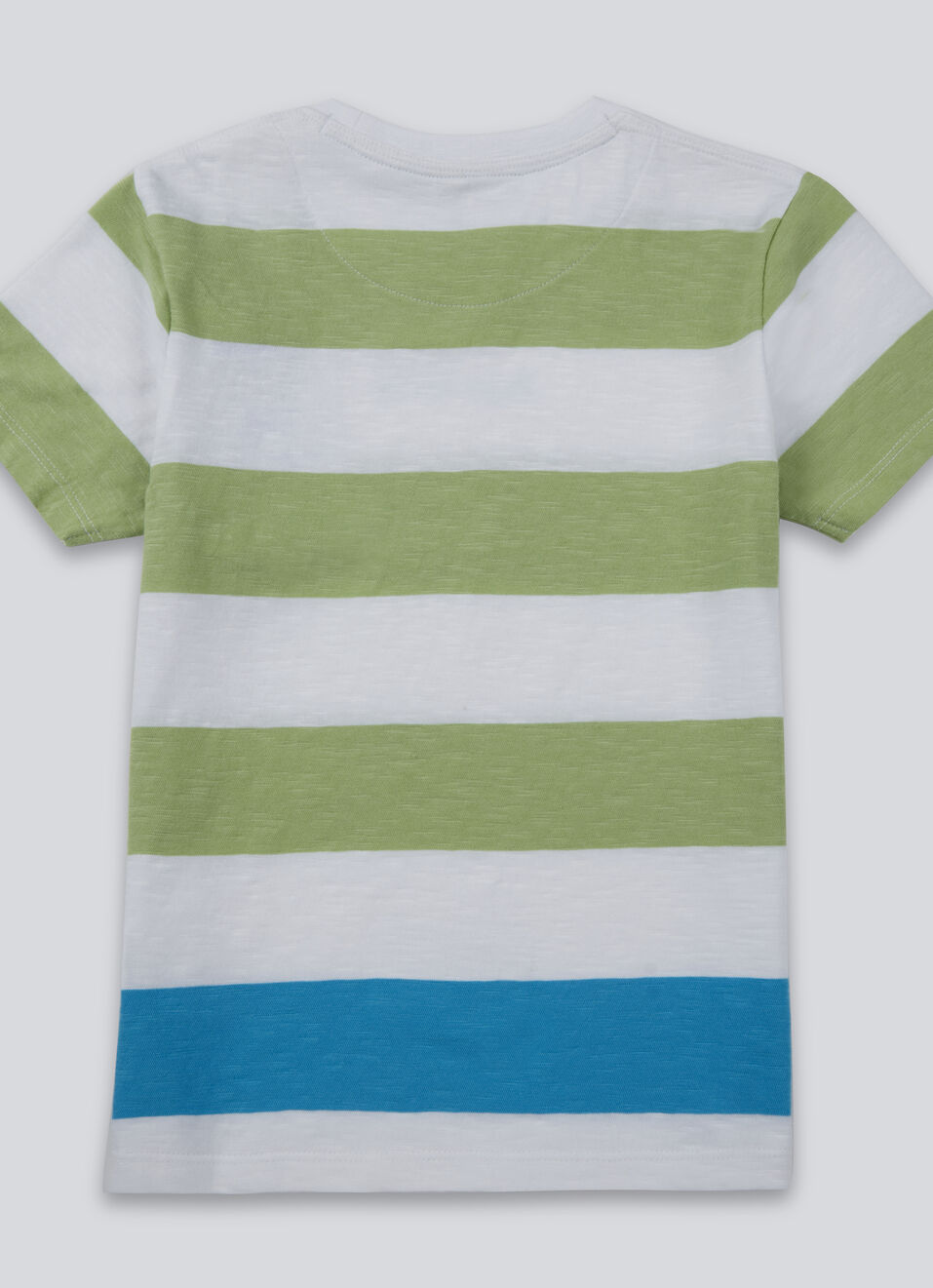 Boys Green Engineered Vertical Stripe T-shirt, , large image number 1