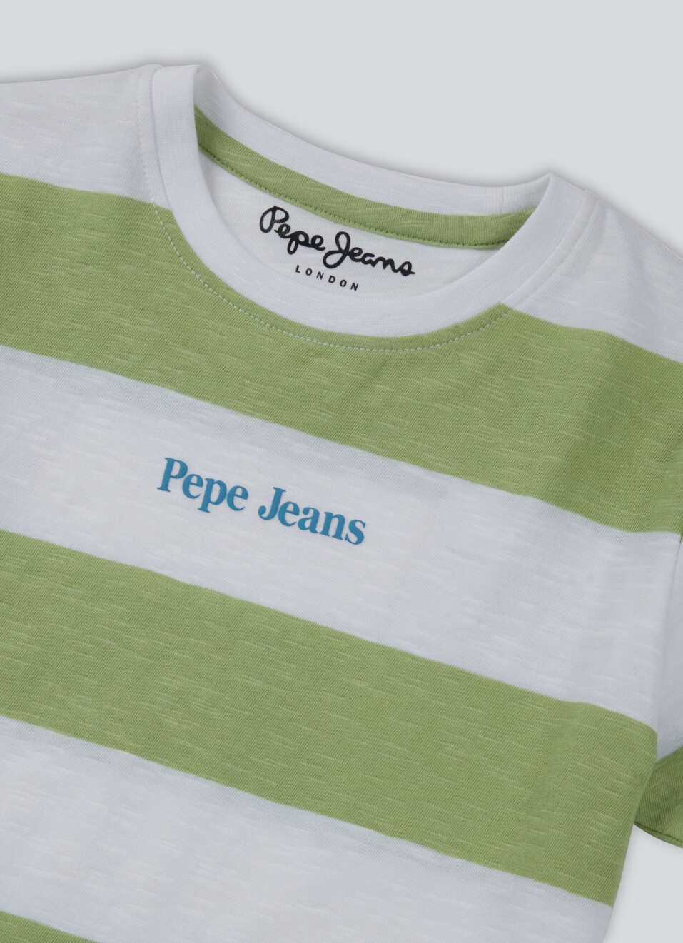 Boys Green Engineered Vertical Stripe T-shirt, , large image number 2