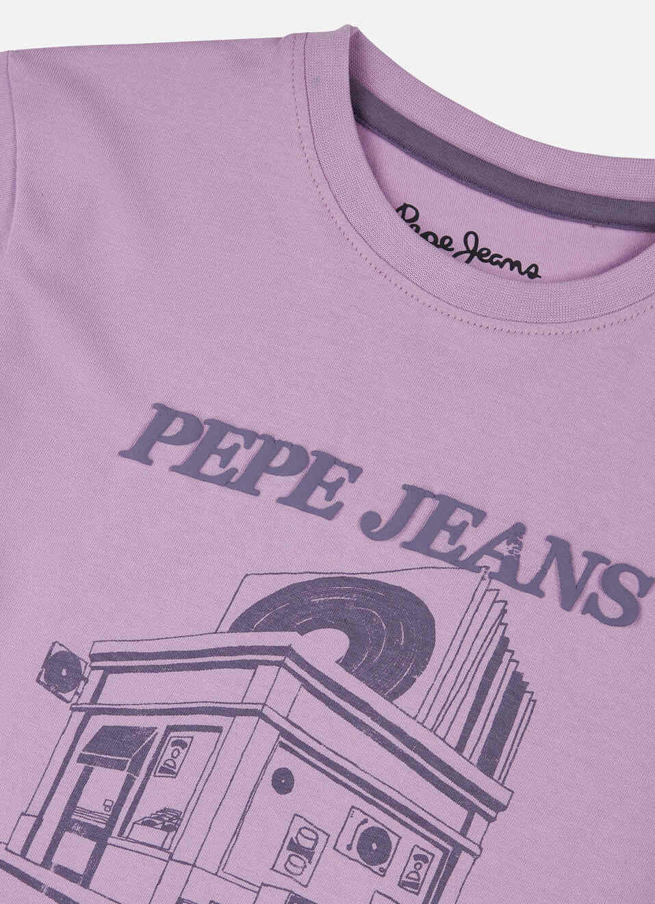 Boys Purple Graphic Print Short Sleeve T-shirt, , large image number 2